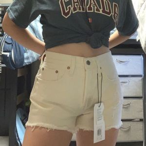 Levi’s 501® Original High Rise Shorts White/Cream